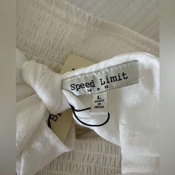 Speed Limit Flowy Boho Fairycore Cottagecore White Tie-Back Maxi Dress, Large - Picture 5 of 11